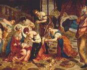 雅格布 罗布斯提 丁托列托 : The Birth of St John the Baptist